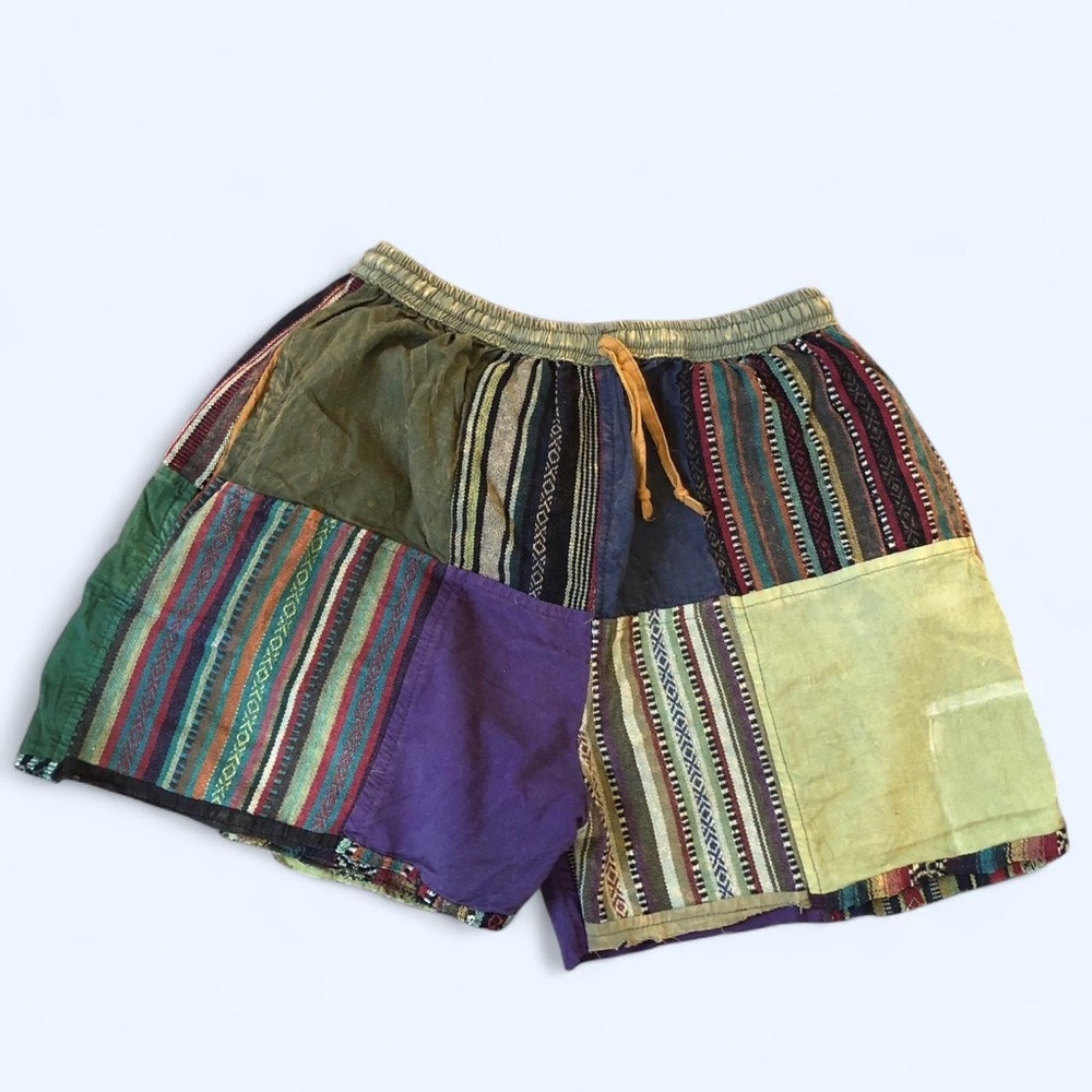 Multicolor Patchwork Men Shorts